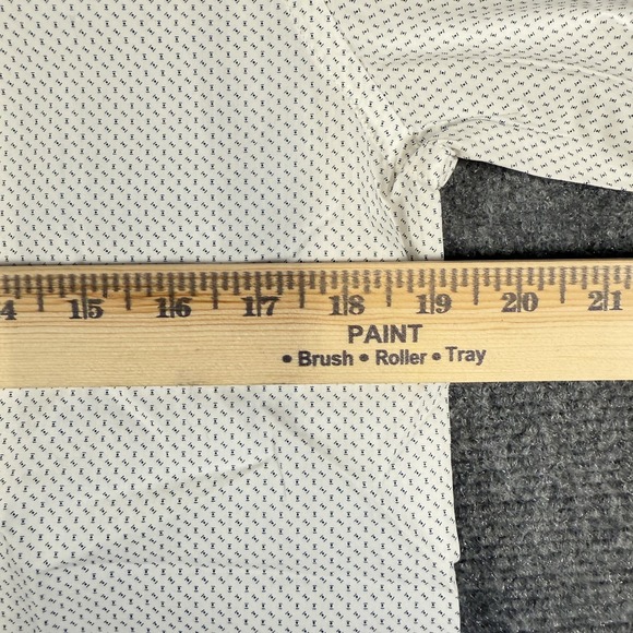 The Kooples‎ Dress Shirt Mens Medium White Fitted Cotton Collarless Geometric - Picture 9 of 12
